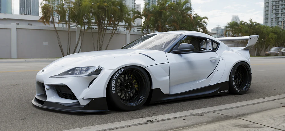 Rocket Bunny Pandem GR86 widebody kit Kei Miura TRA Kyoto fender flares