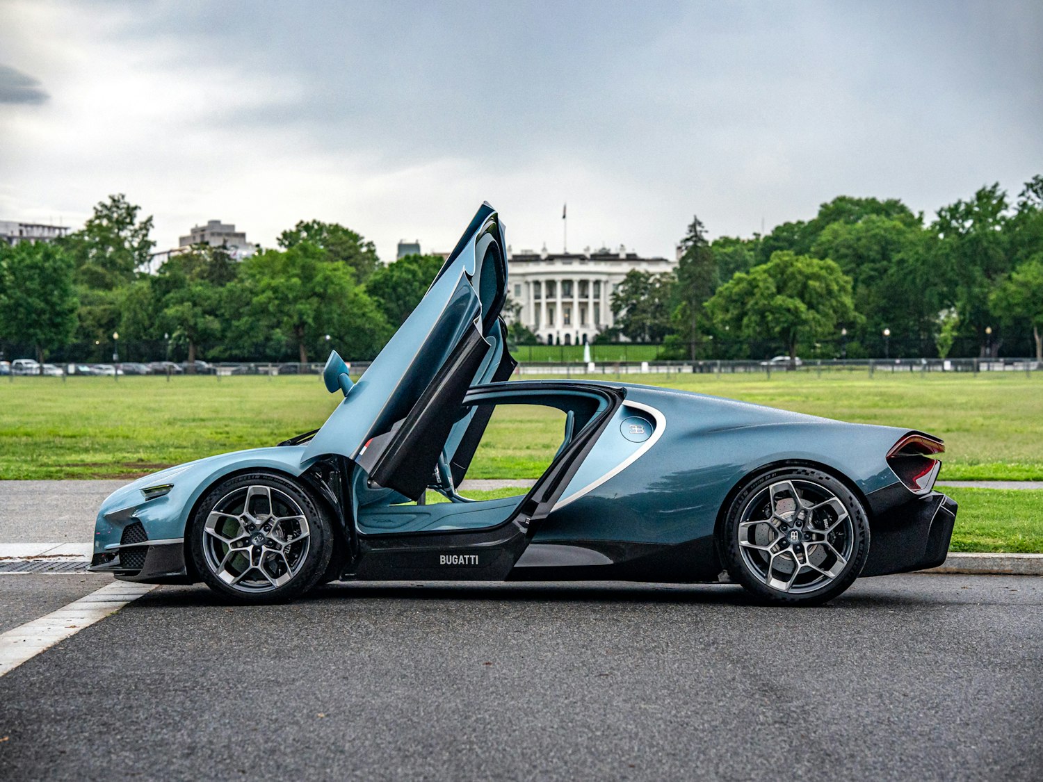 Bugatti Tourbillon — rear three-quarter, road