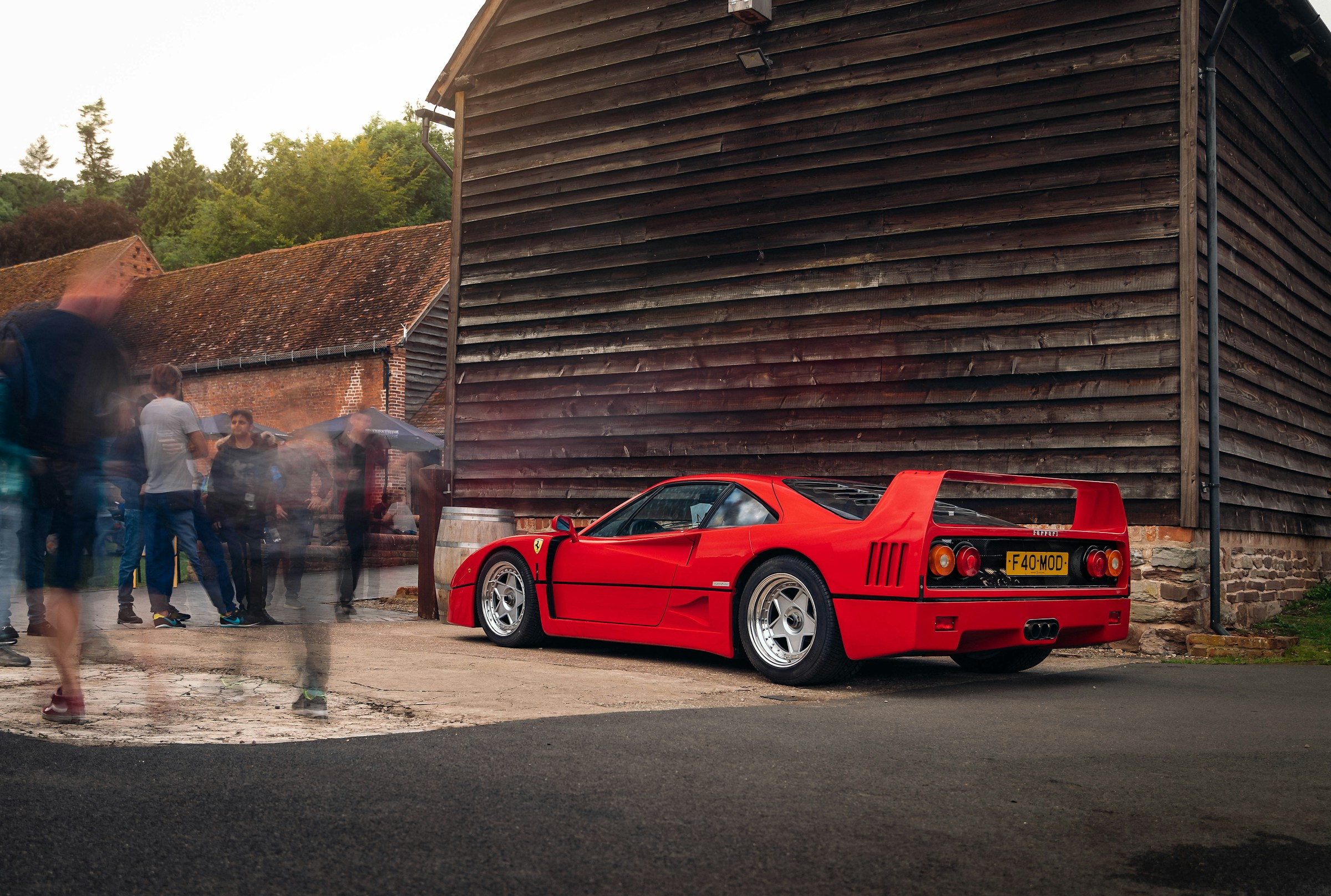Ferrari F40 in Rosso Corsa — the last car personally approved by Enzo Ferrari