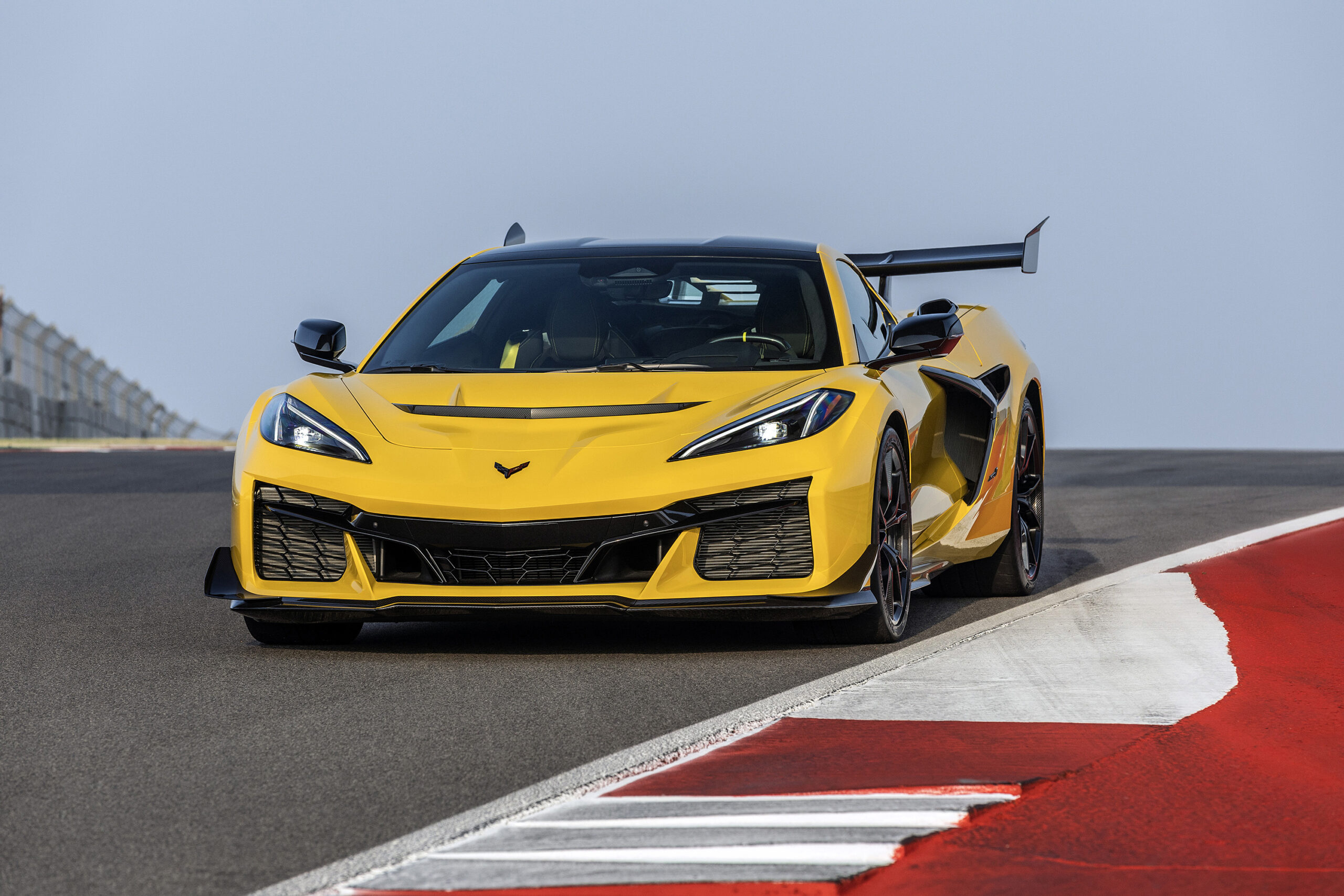 2026 Corvette ZR1 side profile showing aggressive aero bodywork and rear haunches